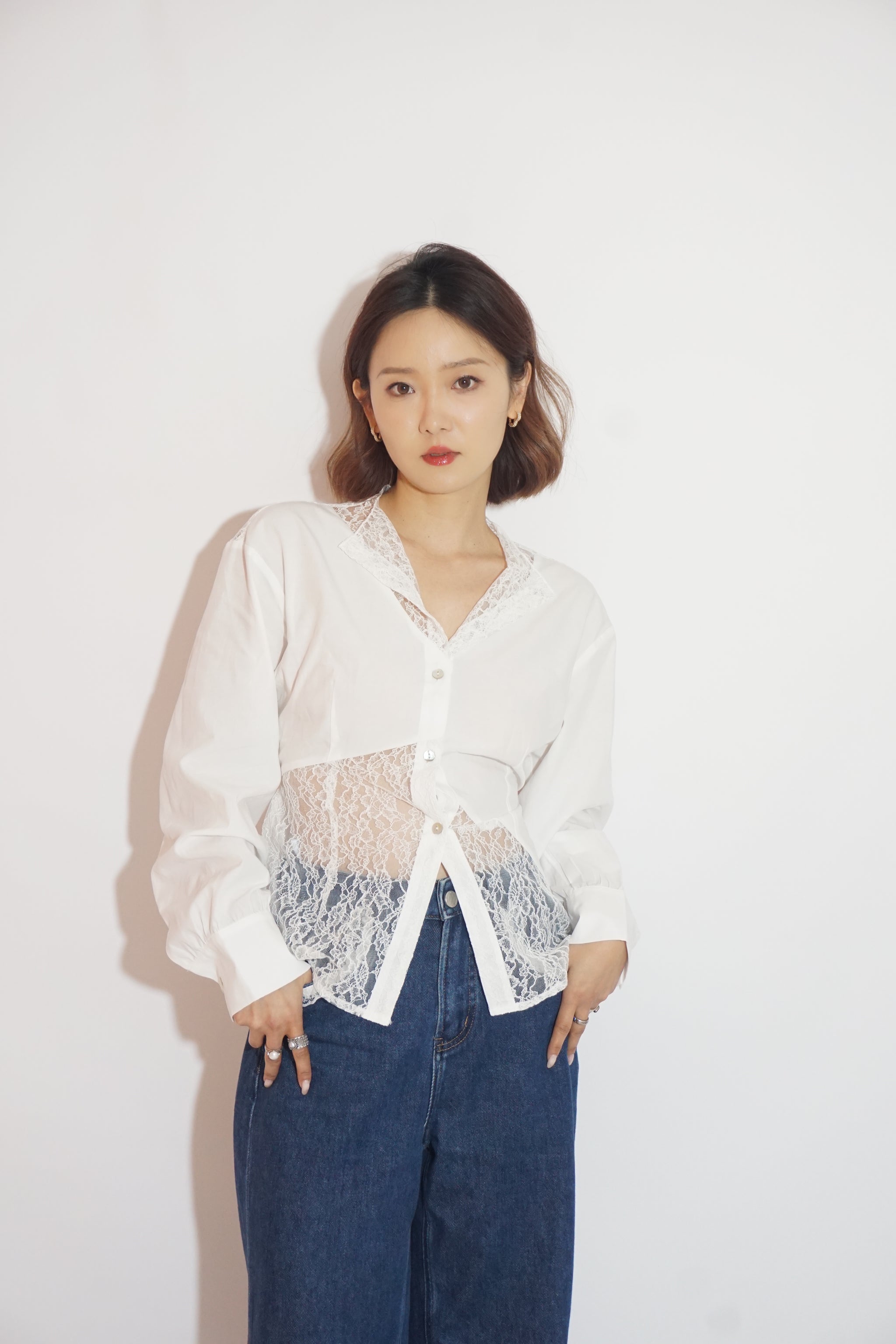 White Muse Lace Shirt – mina Amsterdam